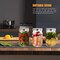 6 Pieces 16 Ounce Clear Plastic Mason Jars Containers With Screw Sealing Metal Tinplate Lids,Refillable Empty PET Plastic Slime Candy Storage Jars Containers for Home Kitchen Art Craft